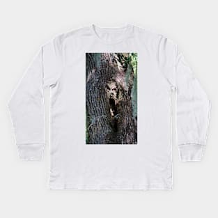 Ghost Face In Tree Kids Long Sleeve T-Shirt